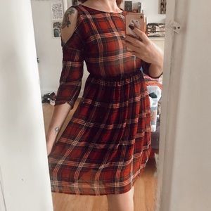 red plaid dress ❤️ | sheer | primark